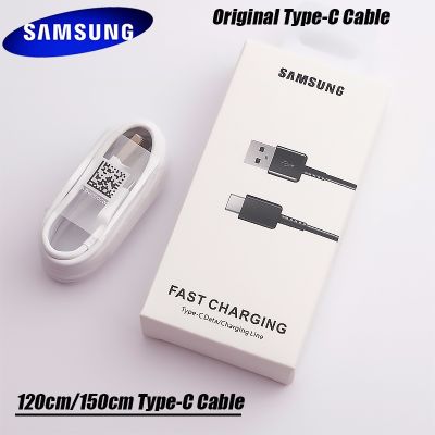 Samsung สายชาร์จแบบเร็วพิมพ์-C สายข้อมูลกาแล็คซี่,เครื่องชาร์จอย่างรวดเร็วสำหรับกาแล็คซี่ S10 S9 S8 Note9 Note8 A80 A70 USB ดั้งเดิม A40 A30