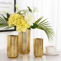 Luxury Living Room Gilded Vase Ceramics Aesthetic Room Decor Nordic Home Decoration Modern Home Decoration Accessories Vases