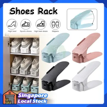 5pcs Stackable Simple Shoe Rack, Multi-layer Home Shoe Rack