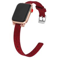 ◕❁ For apple watch 6 se band 40mm 44mm slim fabric women strap for iwatch bands series 5 4 3 38mm 42mm watchband Girls smartstrap