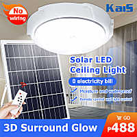 KaiS 800W 400W 300W ไฟเพดาน โคมไฟติดเพดาน โคมไฟติดเพดาน LED Solar Ceiling Light ไฟเพดานโซลาเซล ไฟโซล่าเซลล์ ปรับได้  ห้องที่เหมาะสม ห้องนอน ไฟตกแต่งเพดาน