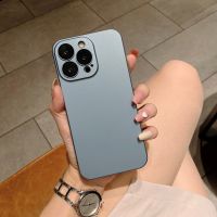 [HF17] เคสโทรศัพท์ Frosted หรูหราสำหรับ iPhone 13 Pro Max ฟิล์มกันรอยเลนส์สำหรับ iPhone ฝาครอบกันกระแทก Matte Ultra Thin Shell Glass