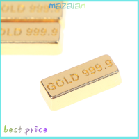 mazalan 10ชิ้น เซ็ต1:12 dollhouse Miniature GOLD bars เหรียญรุ่นตุ๊กตา House Decor Toys