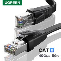 Ugregreen Ethernet CAT8 40Gbps Flat RJ 45สาย Lan ชนิด Patch Cord สำหรับ PS 4แล็ปท็อปโมเด็มเครือข่ายสาย RJ45 CAT 8 Ethernet