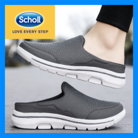 รองเท้า Scholl รองเท้าผ้าใบผู้ชาย Scholl รองเท้าบุรุษรองเท้าแตะผ้าแคนวาสสำหรับผู้ชาย Scholl Kasut รองเท้าแตะ Scholl Scholl ผู้ชาย Scholl ครึ่งไซส์ใหญ่รองเท้าแตะลำลองผู้ชายแฟชั่นรองเท้าส้นเตี้ย