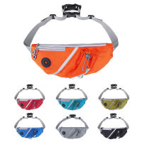 Dog Leash Fanny Pack Outdoor Walking Bags Training Treat Fanny Pack Hand-Free Waist Snack Portable Running Pouch Washable