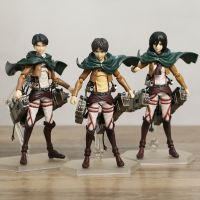 ผ่าพิภพไททันโจมตีฟิกมา: Mikasa Ackerman 203 Eren Jaeger 207 Rivaille Levi 213ของเล่นหุ่นพีวีซีของขวัญคอลเล็กชั่นตุ๊กตาโมเดล