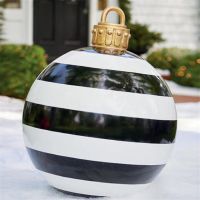 ลูกบอลเป่าลมสำหรับตกแต่งเทศกาลคริสต์มาสกลางแจ้ง60ซม. ลูกบอลพีวีซีขนาดยักษ์ลูกบอลยักษ์ของตกแต่งต้นคริสต์มาสของเล่นลูกบอลสำหรับเป็นของขวัญ