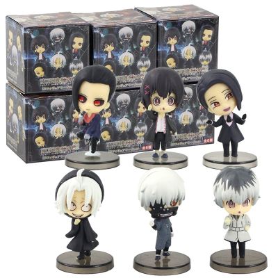 5.5Cm 6ชิ้น/ล็อตอนิเมะโตเกียว Ghoul คาเนกิเคน Takizawa Juuzou Uta Furuta Haise Sasaki PVC ตุ๊กตาขยับแขนขาได้ตุ๊กตาโมเดลของเล่น