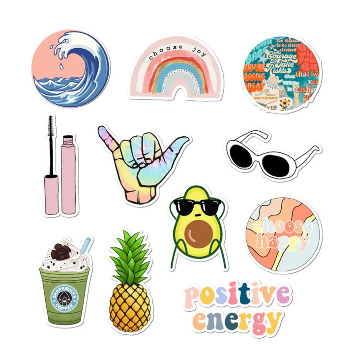 Hydro Flask Vsco Stickers Pack 10Pcs Cute Stickers Aesthetic Stickers ...