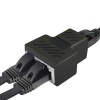 1 To 2 Ways LAN Ethernet Network Cable RJ45 Female Splitter Double Connector Adapter Ports Coupler for Laptop Docking Stations