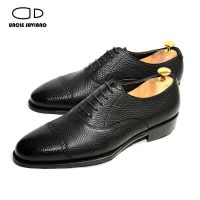 Uncle Saviano Elegent Oxford Men Dress Shoes Formal Wedding Best Man Shoe Business Office Genuine Leather Designer Mans Shoes