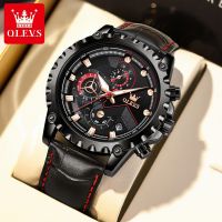 OLEVS 2873 Sport Waterproof Watches For Men Quartz Stainless Steel Band Men Wristwatch Luminous Chronograph Calendar