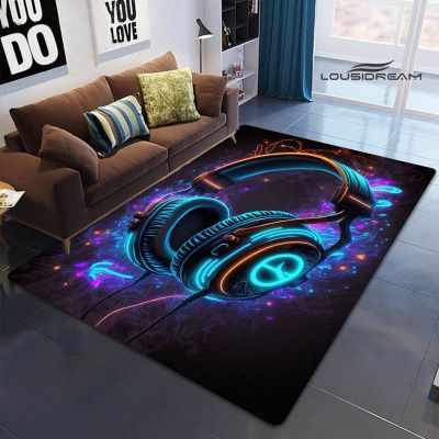 ◊❀ 3D headset printed carpet non-slip carpet anime rug area rug kitchen mats for floor bedroom decor Yoga mat birthday gift