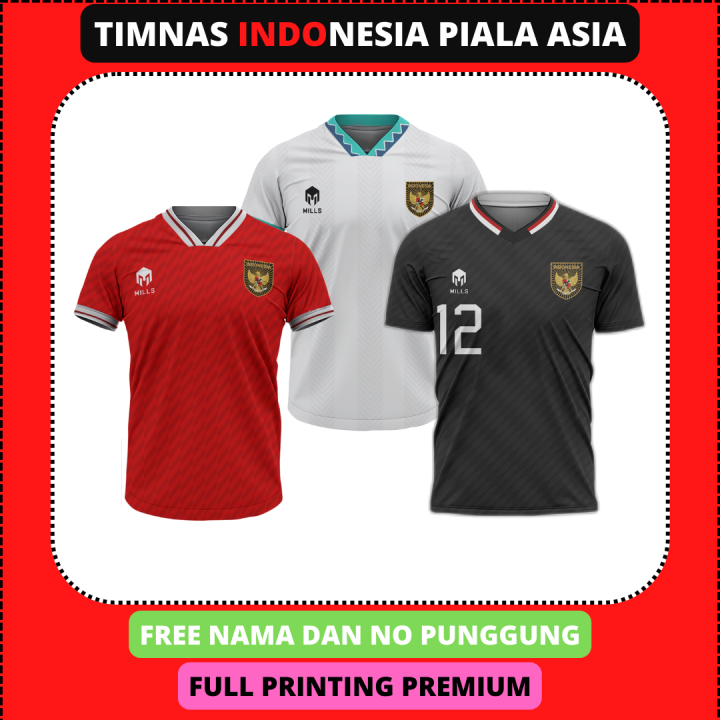 JERSEY TIMNAS INDONESIA PIALA ASIA TERBARU FULL PRINTING GRATIS