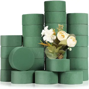 4Pcs Dry Floral Foam Round Floral Foam Block for Artificial Flowers Dry Floral  Foam Brick Green Floral Foam Sponge Fresh Flower Arrangement for Florist  Floral DIY Craft Wedding Aisle Flower Decoration