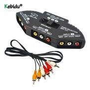 Kebidu Bộ Chia Công Tắc Âm Thanh Video AV RCA Bộ Chọn 3 Thành 1 RCA
