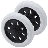 2 Pcs Wheels Cart กระเป๋าเดินทางรถเข็นอุปกรณ์เสริม Replacements Caster Rubber Foam Heavy Duty Shopping