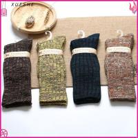 XUESHE High Quality Warm Winter Retro Lady Thickening Knitted Long Loose Socks Cotton Yarn Thermal