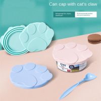 Cat Feeder Pet Can Lid Silicone Sealing Cap Feeding Spoon with Universal Preservation Lid Hygienic Safe Material Dog Feeder