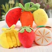 1PC Fruit Vegetable Plush Toys Simulation Down Cotton Apple Pepper Orange Watermelon Sofa Cushion Stuffed Dolls Kids Gift Toys