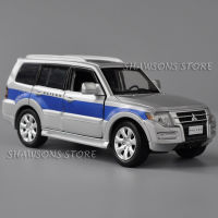 โมเดลรถของเล่นด้วยเสียงและแสง Jackiekim 1:32 Scale Diecast Metal Free Wheeling Pajero SUV