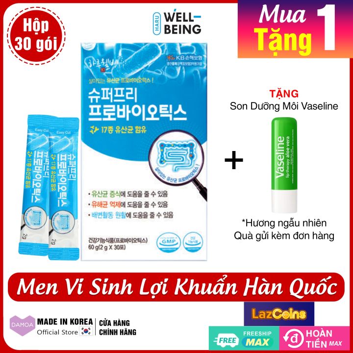 Men Vi Sinh Bổ Sung 100 Triệu Cfu Lợi Khuẩn Từ Kimchi Hàn Quốc Haru