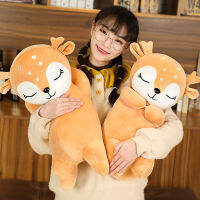 Cute elk doll girl heart doll lying down giraffe plush toy sleep with pillow birthday gift