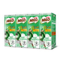 MILO ไมโล นมยูเอชที ไม่เติมน้ำตาลทราย 180 มล. (แพ็ค 4 กล่อง)