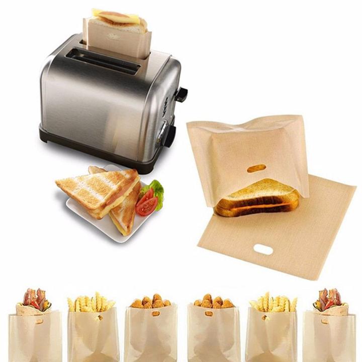 2023-hot-congbiwu03033736-ถุงปิ้งขนมปัง2ชิ้นสำหรับแซนวิชปิ้งย่างถุงขนมปังปิ้งขนมปังแบบไม่ติดเองใช้ซ้ำได้