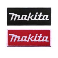 MAKITA Hook &amp; Loop Iron On Backing Punk Skull Embroidered Rider Biker Motorcycle Patches For Back Vest Hat Clothing Haberdashery