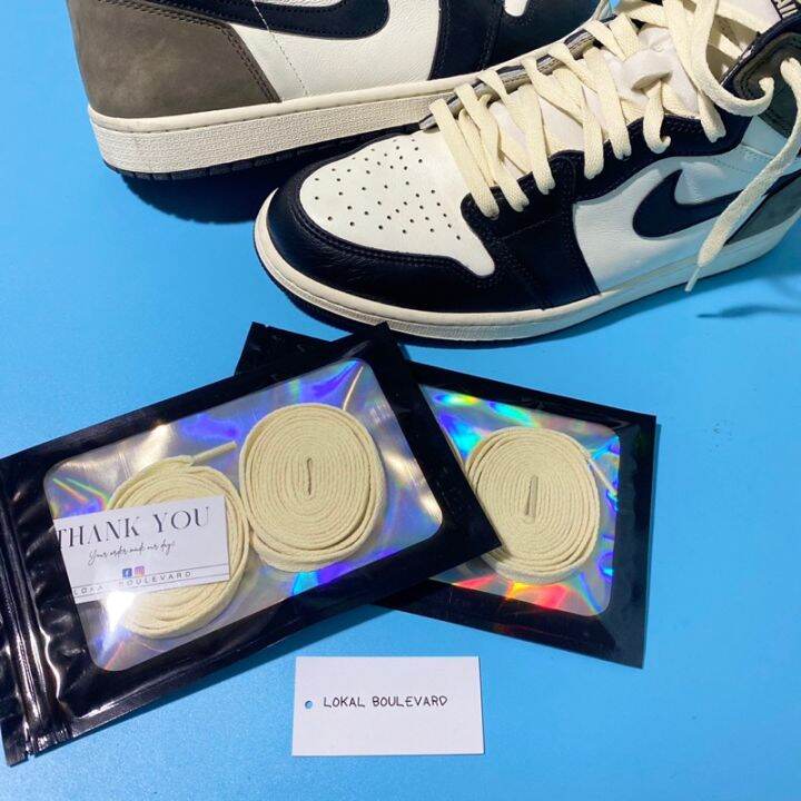 Cream Flat Laces for Jordans/Dunks/Etc (Polyester) Lazada PH