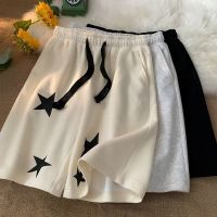 2023 Hip Hop กางเกงขาสั้นฤดูร้อนหลวมกางเกงขาสั้นผู้ชาย Five-Pointed Star พิมพ์ Harajuku Sweatshorts Streetwear ชายแฟชั่นสั้น Pants