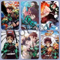 【hot sale】 ❍ B11 Anime Cartoon Demon Slayer Kamado Nezuko DIY Student School Campus ID Card Hard Cover Employee ID Work ID Card Holder