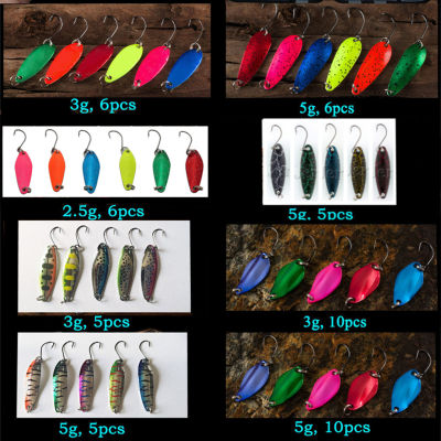 Jerry Freshwater Fishing Lure Set Area Trout Spoon Lure Kit Assortment 58pcs Wholesale Metal Spinner