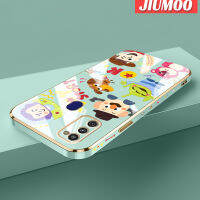 JIUMOO เคส M30s ปลอกสำหรับ Samsung Galaxy แบบการ์ตูนทอยสตอรี่ลายใหม่พื้นผิวขอบตารางแบบนิ่มซิลิกาเจลกันกระแทกเคสมือถือรวมทุกเลนส์กล้องถ่ายรูปฝาครอบป้องกัน