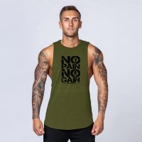 High Quality Cotton Gyms Fitness Men Sleeveless O Neck Loose Tank Tops Summer Breathable Comfortable Cool Feeling Casual Shirt