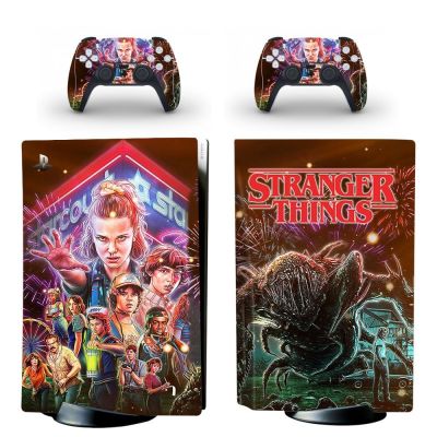Stranger Things PS5 Standard Disc Edition Skin Sticker Decal Cover for PlayStation 5 Console amp; Controller PS5 Skin Sticker Vinyl