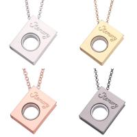 10pcslot Rectangle Memory Floating charms dictionary book Locket fit for 6mm pearls can open Locket necklace with 60cm chain