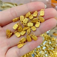 Authentic 999 24K Yellow Gold Pendant 3D Lucky Fu Charm Women Gift / 1PCS