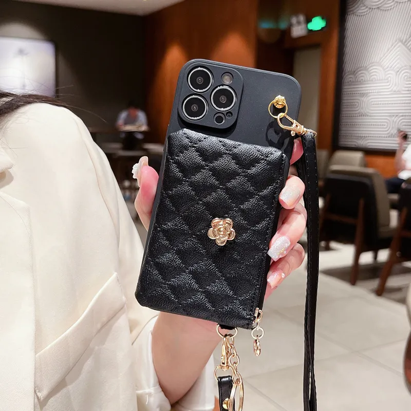 Fashion Letter Phone For iPhone 15 14 13 12 11 Pro Max Mini X XR XS MAX  SE20 8 7 6S Plus Silicone Cases with Hand Supreme Strap