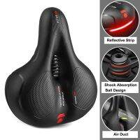 Hollow Breathable จักรยานอานผู้ชายผู้หญิง MTB Road Bike Saddle Shock Absorbing สบาย Big Butt จักรยานที่นั่งคำเตือนความปลอดภัย--hang yu trade