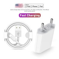 ■ EU USB Charger 1m USB Charging Cable for iPhone 6S 7 8 Plus X XS 11 12 13 14 Pro Max XR SE 5S Fast Wall Charger Data Cord Cable