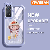 YIWESAN เคสสำหรับ Xiaomi Redmi Note 11 Pro 5G Note 11e Pro,เคสการ์ตูนน่ารักหมวกเด็กผู้หญิงเคสโทรศัพท์โปร่งใสกันกระแทกหลากสีใหม่เคสซิลิโคนนิ่มสุดสร้างสรรค์เคสป้องกันเลนส์กล้องถ่ายรูปลายสัตว์ประหลาดน้อย