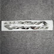 Bộ tem logo chữ nổi xe máy Vario, chất liệu nhựa dẻo si bóng màu trắng