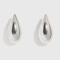 LOEWE ROM Genuine 2023 Large Water Drop Shaped Exaggerated Earrings Female High-end Designer Temperament Light Luxury Metal Blogger Same Style Earrings