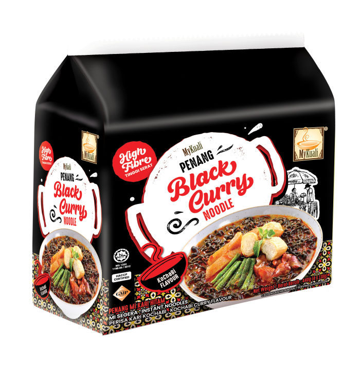 My Kuali Penang Black Curry Noodle น้ำหนัก 440 กรัม มี 4 ห่อ EXP 11/12/24