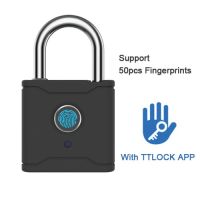 Portable Smart Fingerprint Lock Electric Biometric Lock USB Rechargeable IP65 Waterproof TT LOCK app replaceable silicone cover