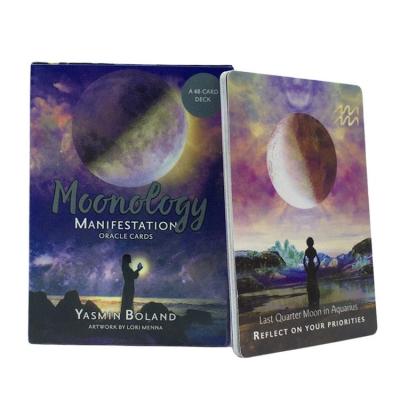 ร้อนขายไพ่ทาโรต์สำหรับการทำนายของใช้ส่วนตัวสำหรับ Moonology Manifestation Oracle Cards Mysterious Divination Tarot Deck เวอร์ชั่นภาษาอังกฤษเต็มรูปแบบในอุดมคติ