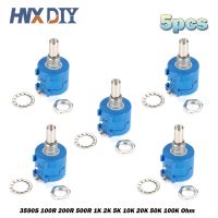 5pcs 3590S-2-103L 3590S 500R 1K 2K 5K 10K 20K 50K 100K Ohm Precision Multiturn Potentiometer 10-Turns Rotary Adjustable Resistor